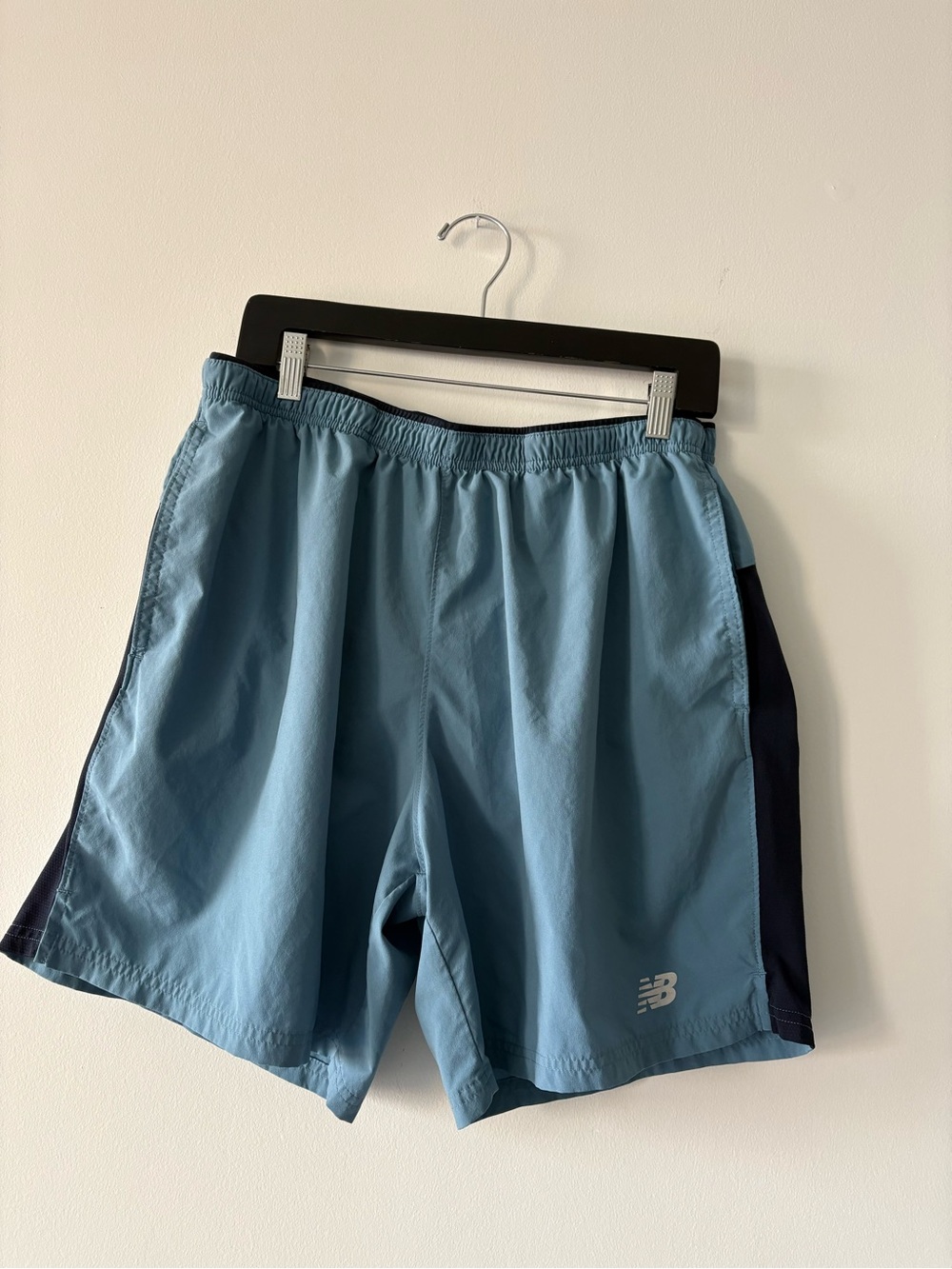New Balance Men's XL Blue Athletic Shorts with Navy Panels